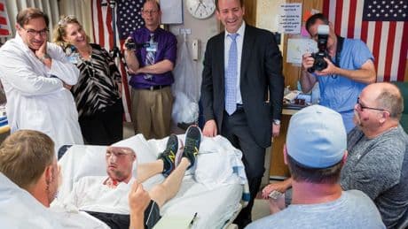 He received the gift of someone else’s face in a 56-hour surgery. What came next was complex