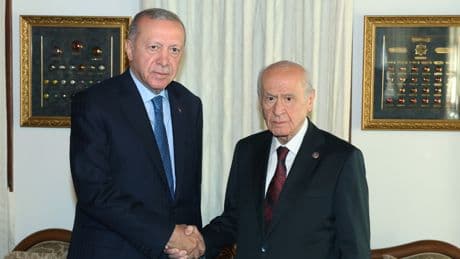 Cumhurbaşkanı Erdoğan, Bahçeli ile bir araya geldi