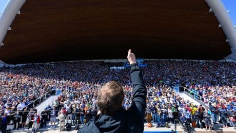 Het grootse nationalistische zangfeest van Estland is in lange tijd niet zo belangrijk geweest: ‘Ik voel meer verbondenheid dan ooit’