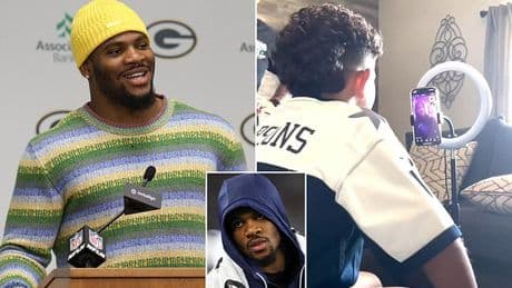 Heartwarming moment Micah Parsons calls young Cowboys fan whose devastated reaction to Packers trade went viral