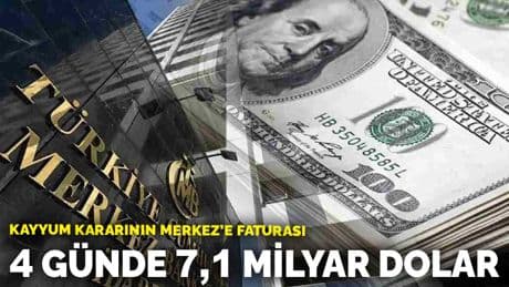 Kayyum kararının Merkez’e faturası: 4 günde 7,1 milyar dolar