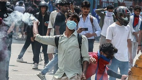 Tear gas and water cannons fired at Nepal social media ban protests