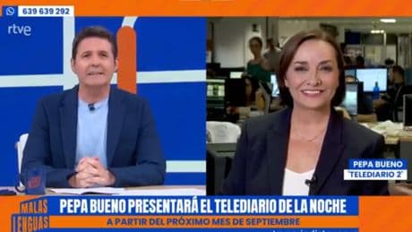 Cintora, en directo, le da la bienvenida a Pepa Bueno a RTVE: "Estoy deseando empezar para descansar"