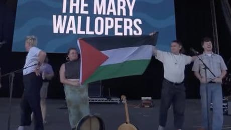 Irish band The Mary Wallopers ‘cut off’ at festival for ‘having a Palestinian flag’