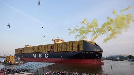 Festival am Hafen: Hafenspektakel bei Taufe der "MSC Germany"