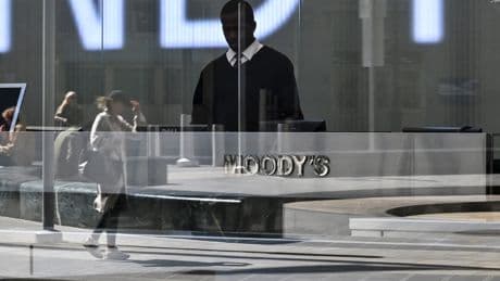 The United States loses its triple-A credit rating at Moody's over rising federal debt