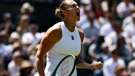 Aryna Sabalenka can't hide fury at Wimbledon ball boy during quarter-final struggle