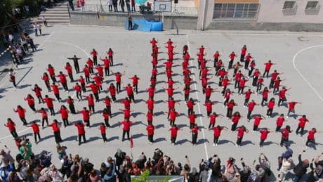 Kütahya’da 100'den fazla öğrenci harmandalı oynadı