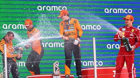 Catalogna tutta papaya in Formula 1, Leclerc sul podio grazie ad Antonelli
