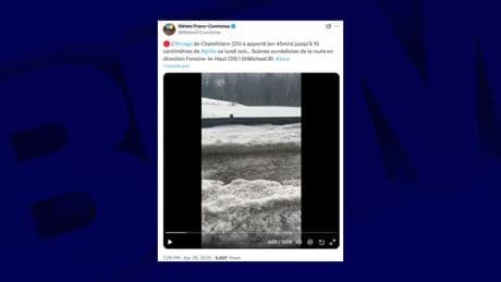 De la grêle et des pluies diluviennes: les images de l'impressionnant orage qui a frappé le Doubs et le Jura