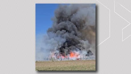 Thick, black smoke from west end brush fire seen across Edmonton