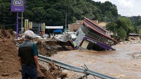 Heavy rains in South Korea leave 14 dead and 12 others missing