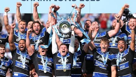 Bath 23-21 Leicester: Finn Russell plays leading role as 29-year wait for Premiership title ended