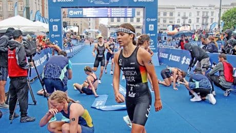 Triathlon-Weltcup in Hamburg: Ein „Lernrennen“ für die Triathlon-Exotin