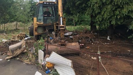 Council mobilises digger to clean up filthy drugs den near UK's first safe consumption room