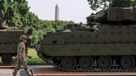 Thunderstorms could dampen Trump’s big birthday parade and may even lead to its cancelation