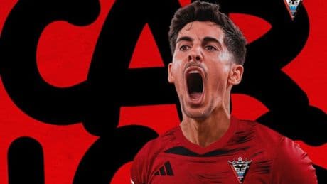 El Mirandés refuerza su ataque con la cesión de Carlos Fernández