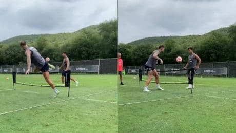 El tremendo pique a fut-tenis de Ramos y Óliver Torres: &quot;Vamos que me lo como&quot;