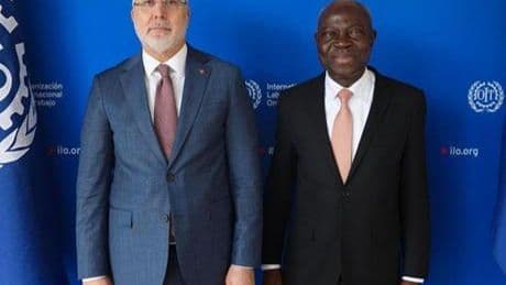 Bakan Işıkhan, Uluslararası Çalışma Örgütü Direktörü Houngbo ile görüştü