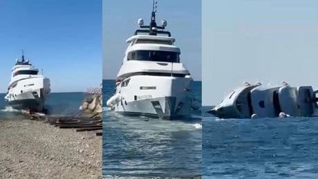 Un yate de un millón de dólares se hunde a los 15 minutos de zarpar en su primer viaje