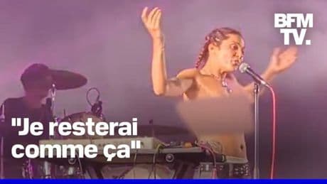 La chanteuse du groupe "Lulu Van Trapp" finit son concert seins nus pour protester après avoir été victime d'une agression sexuelle