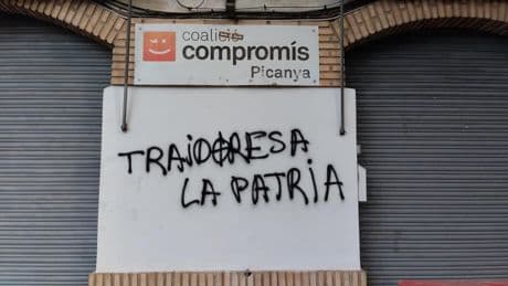 Vandalizan la sede de Compromís en Picanya, municipio afectado por la dana: "No tenemos miedo"
