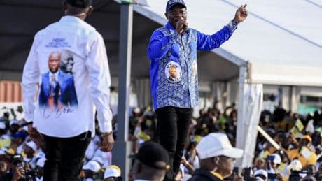 Gabon's junta chief on track for presidential election victory