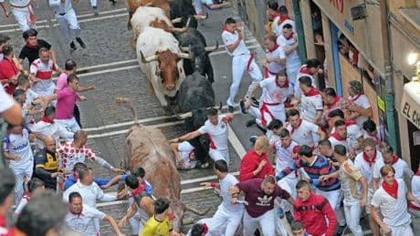 Sechs Verletzte beim Stierlauf in Pamplona