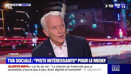 Augmentation d'impôts sur les entreprises: "Si on surajoute de nouvelles taxes, on aura moins de croissance", affirme Patrick Martin, président du Medef