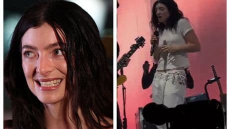 Lorde’s surprise Glastonbury set hit by technical glitches as fans flock to watch album launch