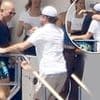 Newlyweds Jeff Bezos and Lauren Sanchez invite Leonardo DiCaprio and Vittoria onto their $485m superyacht for a double date on the high seas