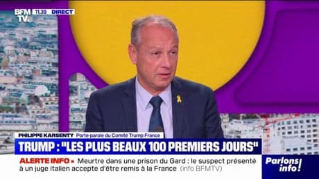 Les 100 premiers jours de Donald Trump "sont une véritable réussite", estime Philippe Karsenty, porte-parole du Comité Trump France