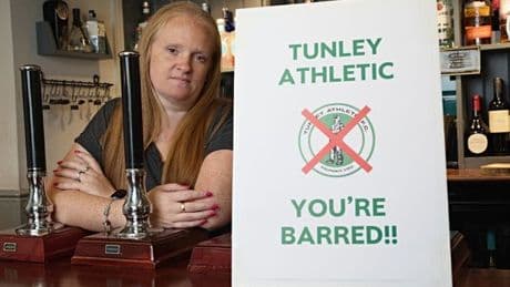 Sunday League players banned from local pub the night before game