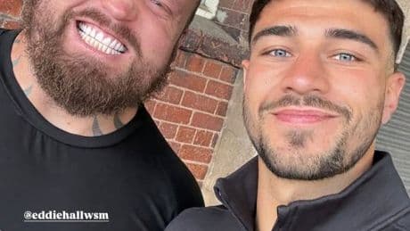Eddie Hall takes Tommy Fury for a spin in his TANK as boxer and strongman link up for new project