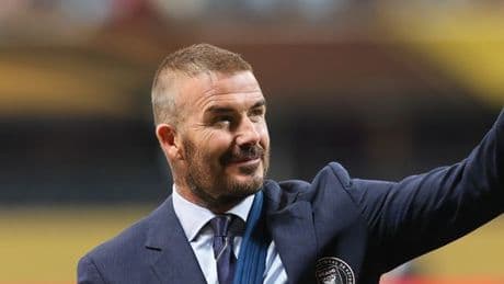 David Beckham in good spirits at Wimbledon after hospital surgery