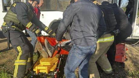 London talks on ending Russia-Ukraine war pared down as Russian drone attack on bus kills 9