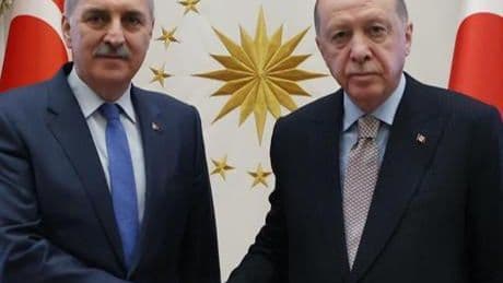 Cumhurbaşkanı Erdoğan, TBMM Başkanı Kurtulmuş'u kabul etti