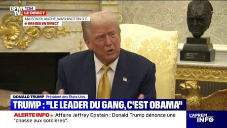 Affaire Epstein: "Le leader du gang, c'est Barack Obama (…) Il est coupable", assure Donald Trump
