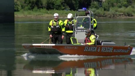 Crews scour Thompson River after international student swept away in Kamloops