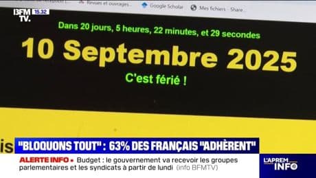 Mobilisation du 10 septembre: 63% des Français "adhèrent" au mouvement