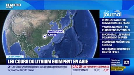 À cause de la suspension de la production d'une mine de lithium en Asie, les cours du métal augmentent de 8%
