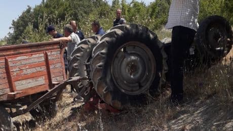 Edirne'de devrilen traktörün altında kalan 78 yaşındaki çiftçi hayatını kaybetti