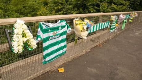 Sweet Celtic tributes left to Ayrshire teen Aiden McLuckie after tragic crash