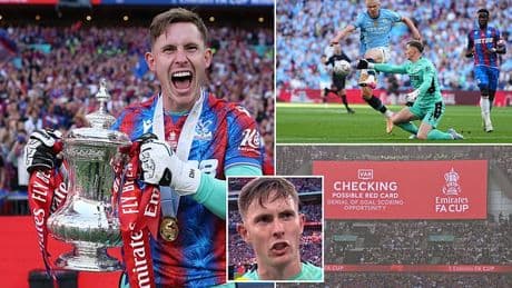 Dean Henderson denies he was lucky not to be sent off against Man City as Crystal Palace's penalty-saving hero dedicates FA Cup win to his late father