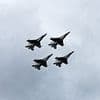 Fighter jets scrambled to Trump's New Jersey golf course as president's trip interrupted by SEVEN rogue aircraft