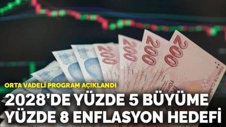 Orta Vadeli Program açıklandı: 2028’de yüzde 5 büyüme, yüzde 8 enflasyon hedefi