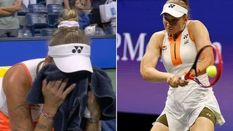 US Open tennis star and ex-Wimbledon champion breaks down in tears on court in heartbreaking moment