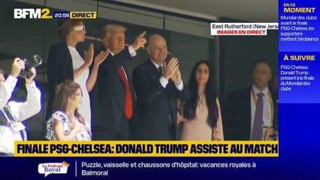 PSG-Chelsea: le président des États-Unis Donald Trump est présent dans les tribunes pour la finale