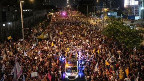 Thousands of Israelis demand end to Netanyahu's war in Gaza after horrific takeover plans