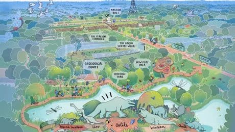 One of England’s most iconic parks reveals huge £52million restoration plan with new dinosaur playground and tidal lakes